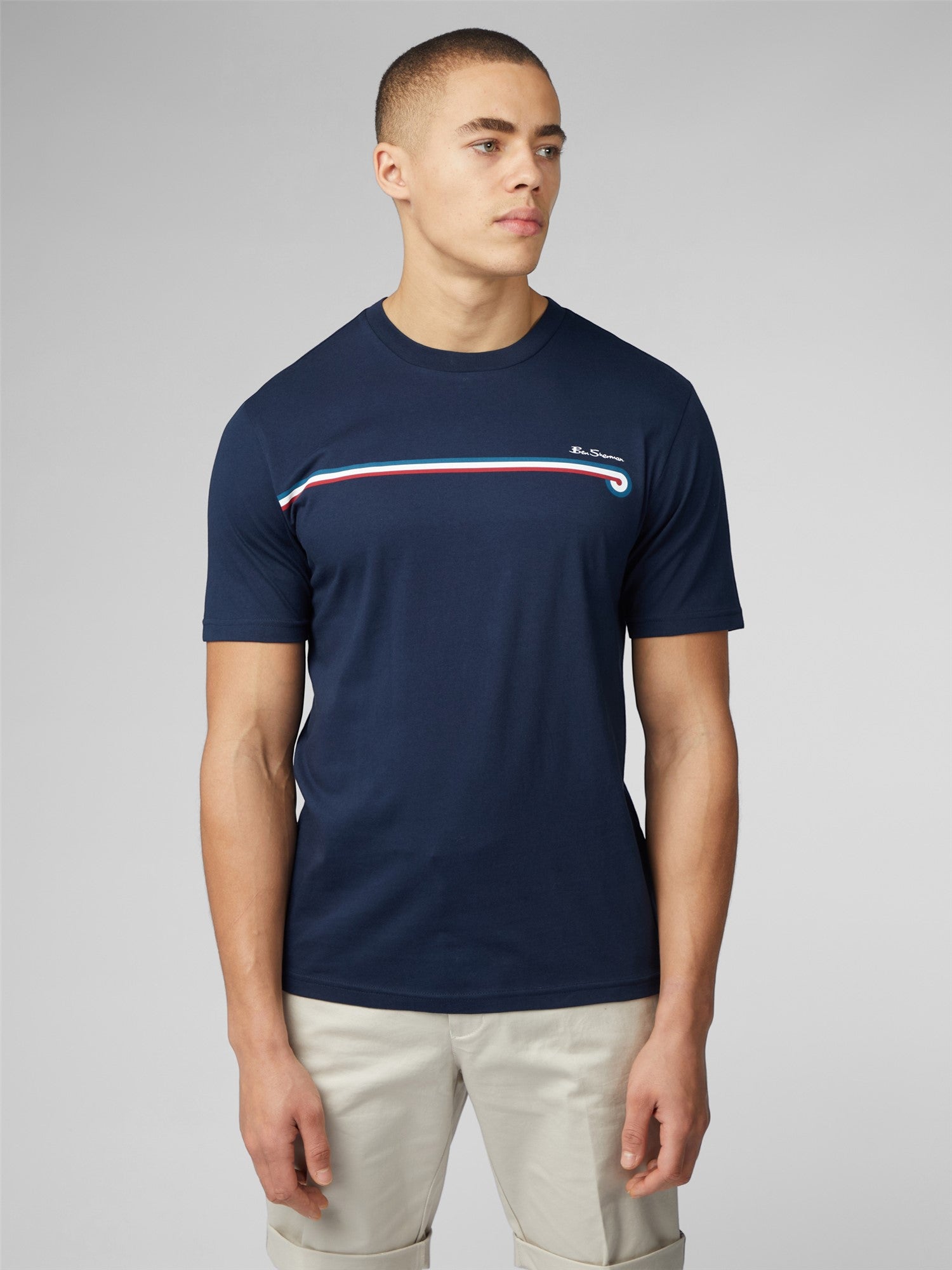 Ben Sherman Core Stripe T-Shirt Navy