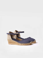 Load image into Gallery viewer, Toni Pons Medium Wedge Espadrille Navy
