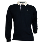 Load image into Gallery viewer, Crew Navy Long Sleeve Rugby Shirt
