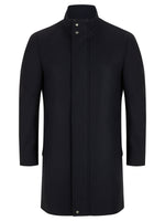 Load image into Gallery viewer, Douglas &amp; Grahame Navy Wool &amp; Cashmere Morgan Coat
