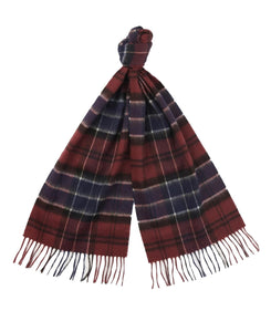 Barbour Tartan Cashmere Lambswool Scarf Red