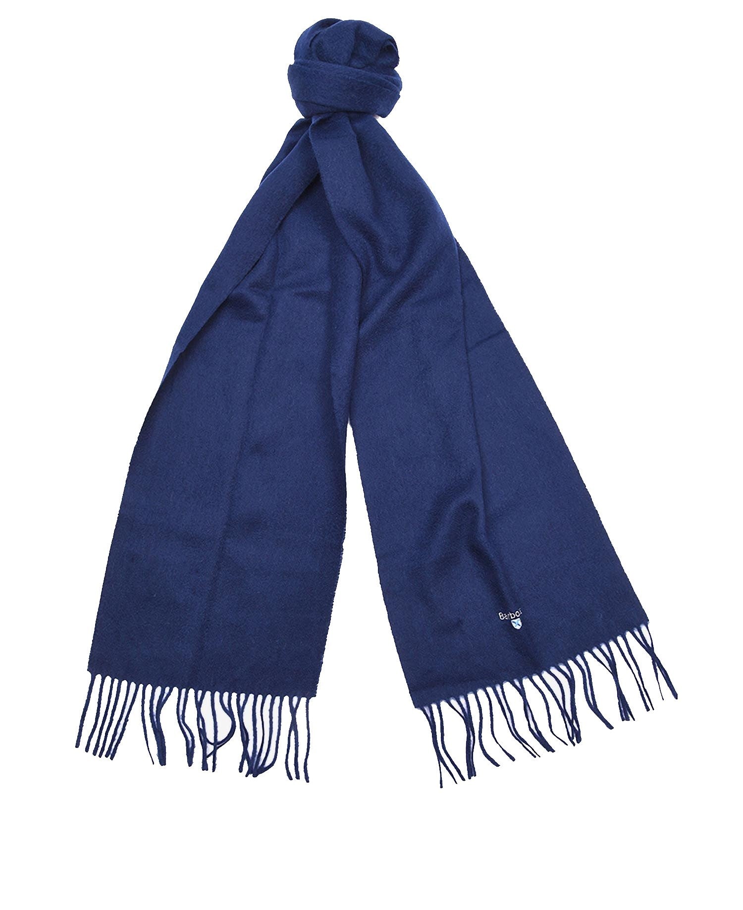 Barbour Plain Lambswool Scarf Navy