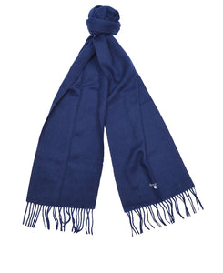 Barbour Plain Lambswool Scarf Navy