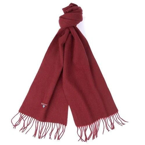 Barbour Plain Lambswool Scarf Red