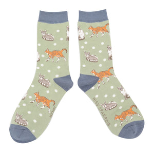 Miss Sparrow Cats & Dogs Socks Multi