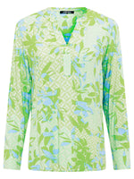 Load image into Gallery viewer, Olsen Floral Blouse Green
