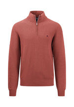 Load image into Gallery viewer, Fynch Hatton Superfine Cotton Half Zip Sweater Red
