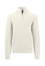 Load image into Gallery viewer, Fynch Hatton Superfine Cotton Half Zip Sweater Off White
