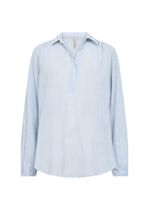 Soya Concept Lightweight Stripe Shirt Blue