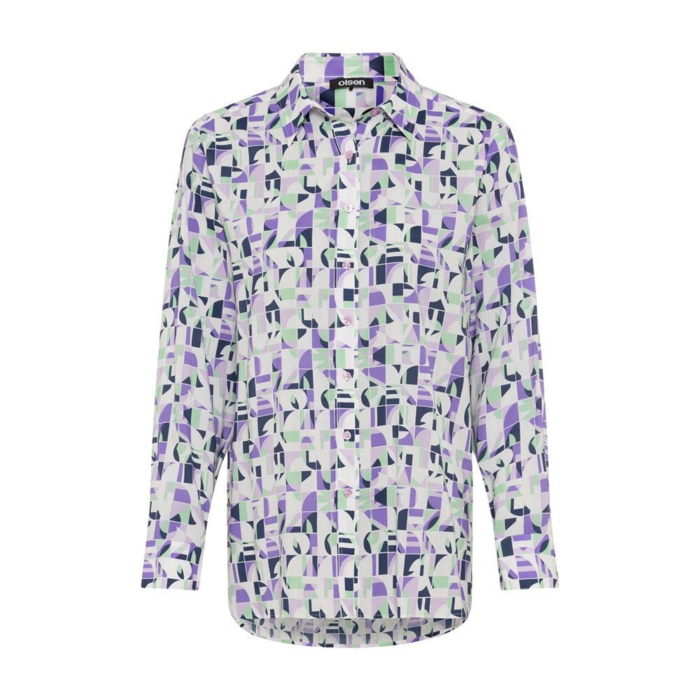Olsen Graphic Print Shirt Lilac