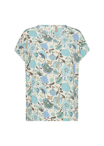 Soya Concpet Floral T-shirt -BLUE