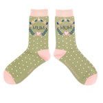 Load image into Gallery viewer, Miss Sparrow Mum Socks Moss
