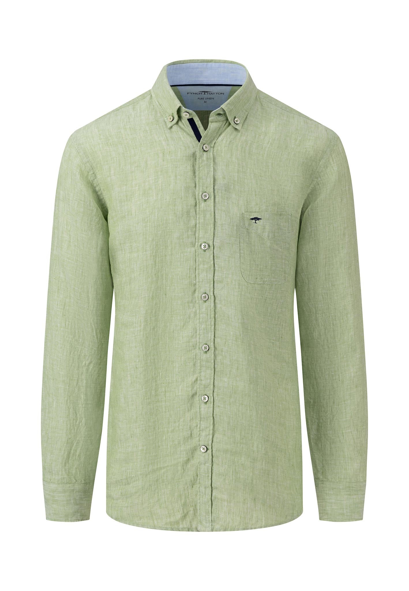 Fynch Hatton Pure Linen Shirt Green