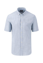 Load image into Gallery viewer, Fynch Hatton Superfine Cotton Short Sleeve Shirt Blue
