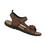 Load image into Gallery viewer, Geox Brown Strada Open Sandals

