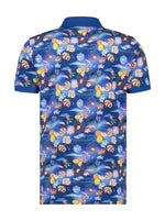 Load image into Gallery viewer, A Fish Named Fred Tropical Set Polo Shirt Cobalt
