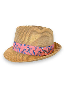 A Fish Named Fred Straw Hummingbird Hat Coral
