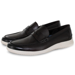 Load image into Gallery viewer, John White Brown Cruise Leather Loafer Shoes
