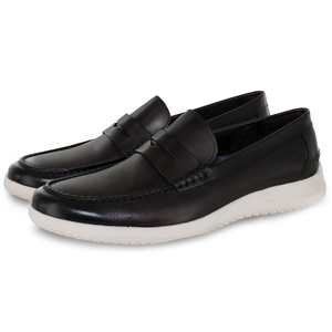 John White Brown Cruise Leather Loafer Shoes
