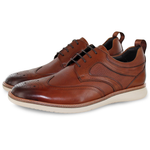 Load image into Gallery viewer, John White Tan Casual Derby Shoes
