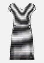 Load image into Gallery viewer, Betty Barclay Striped Skater Dress Navy
