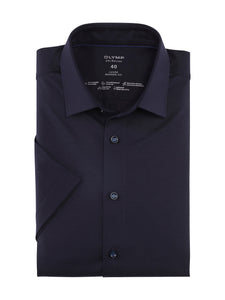 Olymp Luxor  24/Seven Short Sleeve Shirt Navy