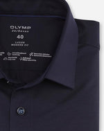 Load image into Gallery viewer, Olymp Luxor  24/Seven Short Sleeve Shirt Navy
