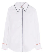 Load image into Gallery viewer, White Blouse Contrast Piping