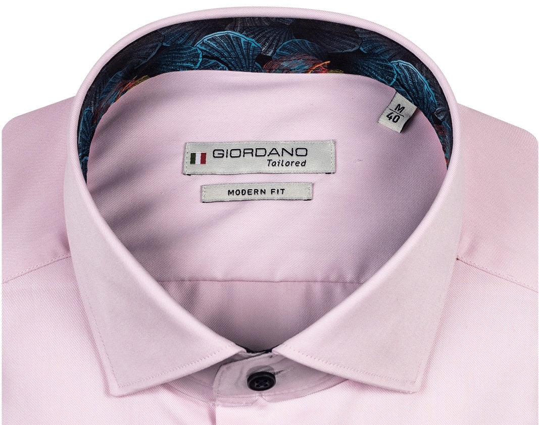 Giordano Modern Fit Fine Twill Shirt Pink