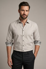 Load image into Gallery viewer, Beige Diagonal Twill Shirt