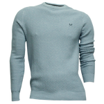 Load image into Gallery viewer, Crew Soft Waffle Cotton Crew Neck Jumper Blue
