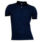 Load image into Gallery viewer, Eden Park Contrast Collar Polo Shirt Blue
