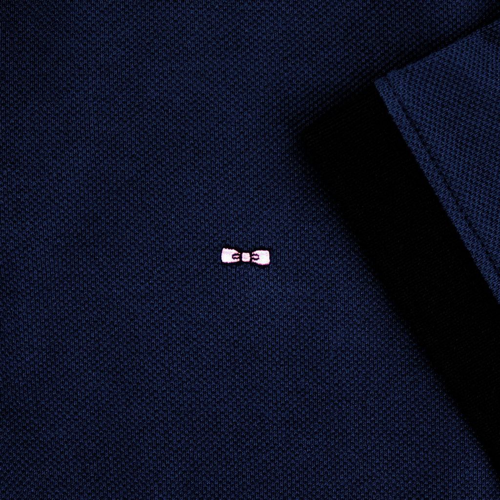 Eden Park Contrast Collar Polo Shirt Blue