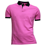 Load image into Gallery viewer, Eden Park Contrast Collar Polo Shirt Pink
