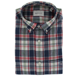Load image into Gallery viewer, Gant Cotton Linen Cotton Checked Shirt Blue
