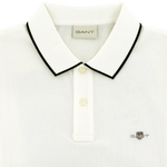 Load image into Gallery viewer, Gant Framed Tipped Pique Polo Shirt Eggshell
