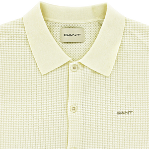 Gant Textured Knit Shirt Cream