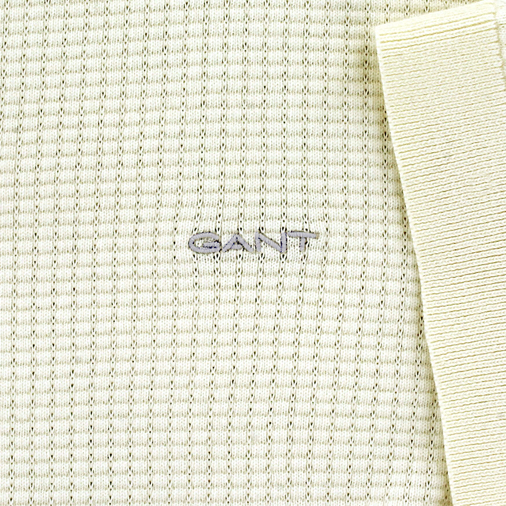 Gant Textured Knit Shirt Cream