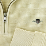 Load image into Gallery viewer, Gant Stripe Textured Half Zip Sweater Cream
