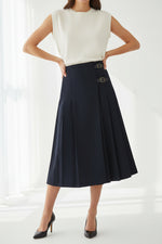 Load image into Gallery viewer, Navy Delilah Skirt