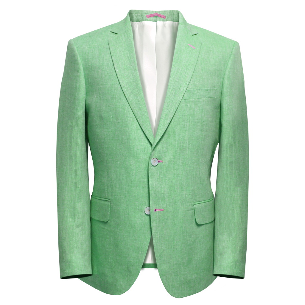 Mazzelli Lime Linen Jacket Regular Length