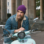 Load image into Gallery viewer, Purple Organic Cotton Beanie