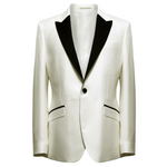 Load image into Gallery viewer, Torre White Grissom Tuxedo Jacket Short Length
