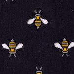 Load image into Gallery viewer, Navy Bee Bamboo Socks
