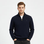 Load image into Gallery viewer, Navy Lambswool Half Zip