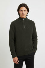 Load image into Gallery viewer, Olive Fleck Half Zip
