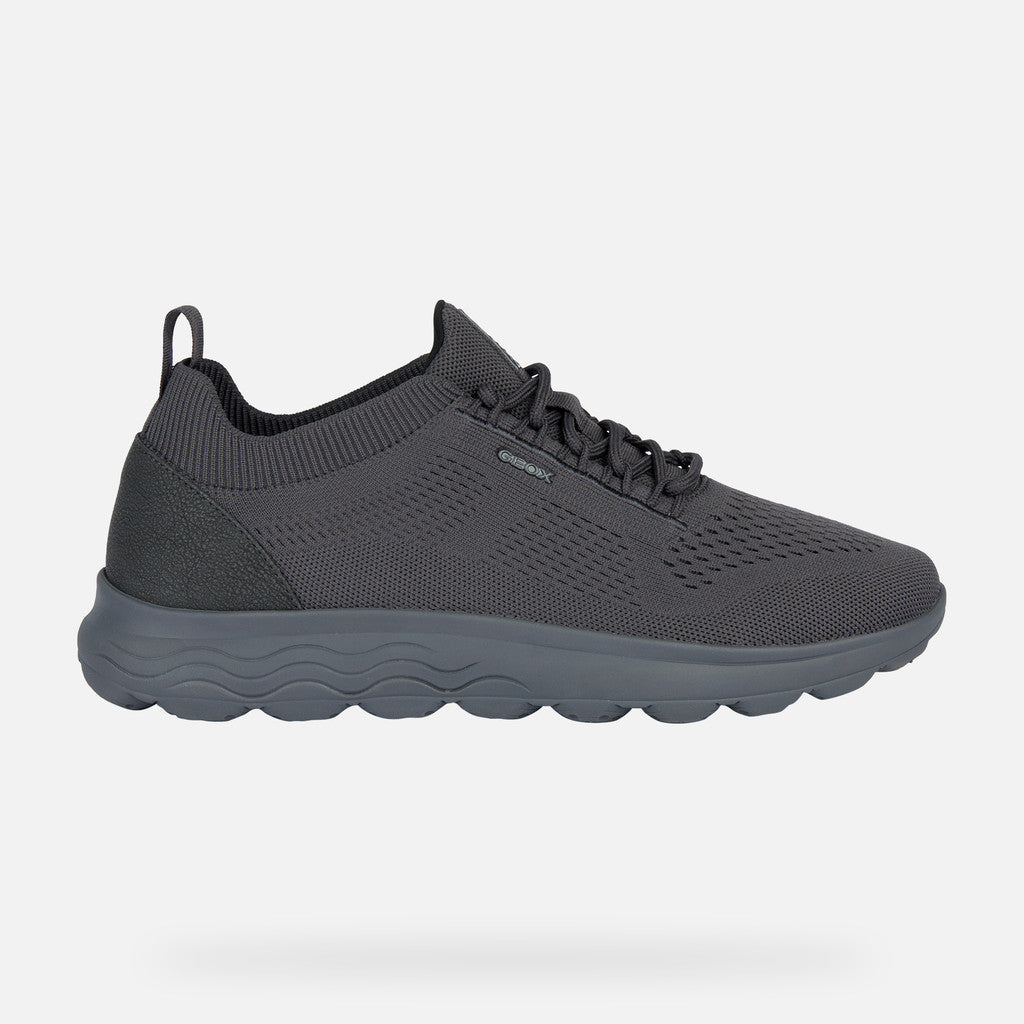 Geox Grey Fabric Spherica Sneakers