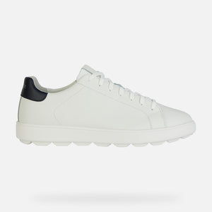 Geox White Low Top Spherica Sneakers