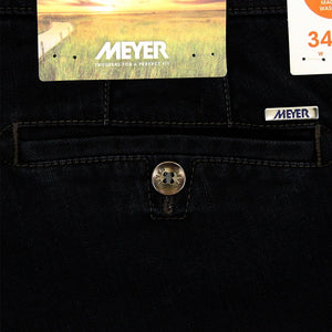 Meyer Stretch Denim Trouser Blue-Black Short Leg