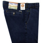Load image into Gallery viewer, Meyer Stretch Denim Trouser Blue-Stone Long Leg
